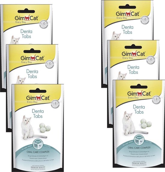 Gimcat Denta Tabs - Kattensnack - 6 x 40 g