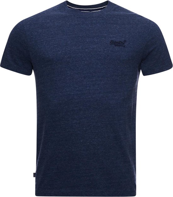 SINGLES DAY! Superdry - Classic T-Shirt Navy - Heren - Maat S - Modern-fit