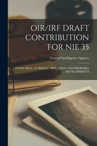 Oir/Irf Draft Contribution for Nie 35: Indochina