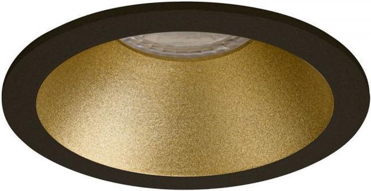Philips - Premium Inbouwspot Jordan Goud, Zwart Verdiepte ronde spot Extra Warm Wit (2700K) Met Philips LED