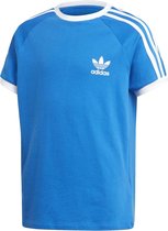 adidas Originals 3Stripes Tee T-shirts Kinderen Blauw 7-8 jaar