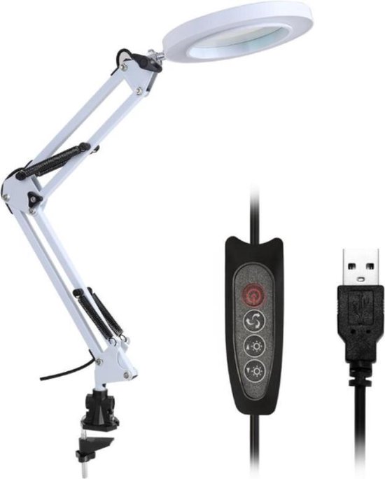 Inpakken Ik zie je morgen dynastie Loeplamp Met LED Verlichting - Hobbylamp - 5 × Vergroting - Lamp Met  Vergrootglas -... | bol.com