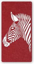 DECOBEL | DECO-VILT | Zebra | Wandpaneel - Wanddecoratie - Muurdecoratie - Woonkamer - Petfles - Duurzaam | Rood 25