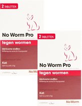 No Worm Pro Kat & Kitten - Anti wormenmiddel - 2 x 2 tab Vanaf 0.5 Kg Vanaf 6 Weken