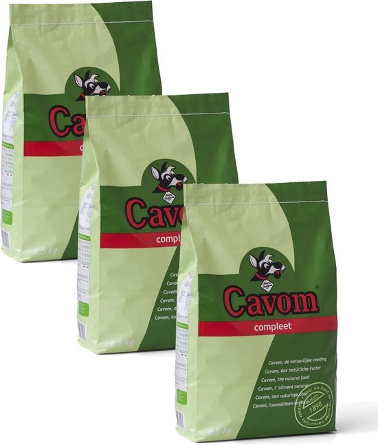 Cavom Compleet Adult - Vlees - Hondenvoer - 3 x 5 kg