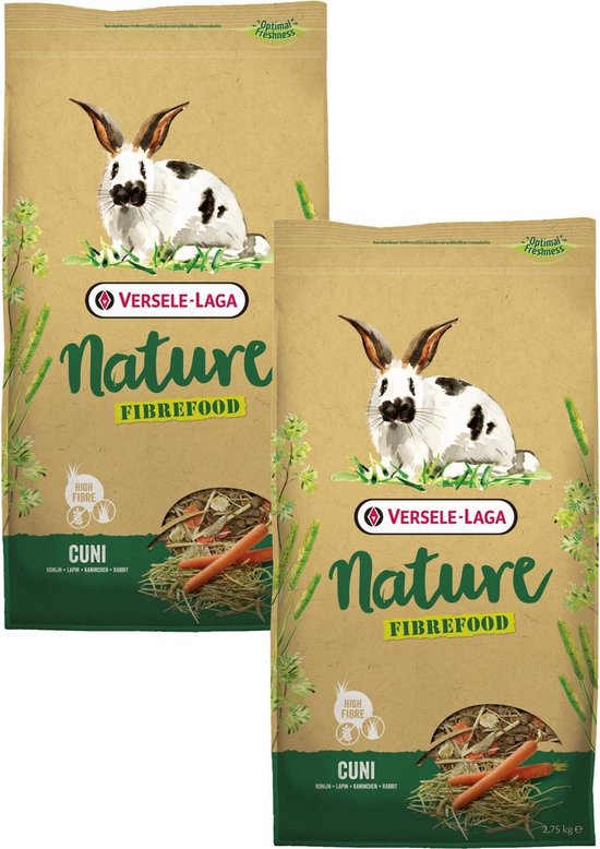 Versele-Laga Nature Cuni Fibrefood - Nourriture pour lapin - 2 x 2