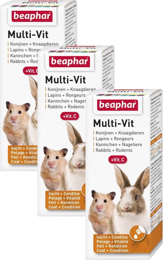 Beaphar Rodi-Vit - Supplement - 3 x 50 ml