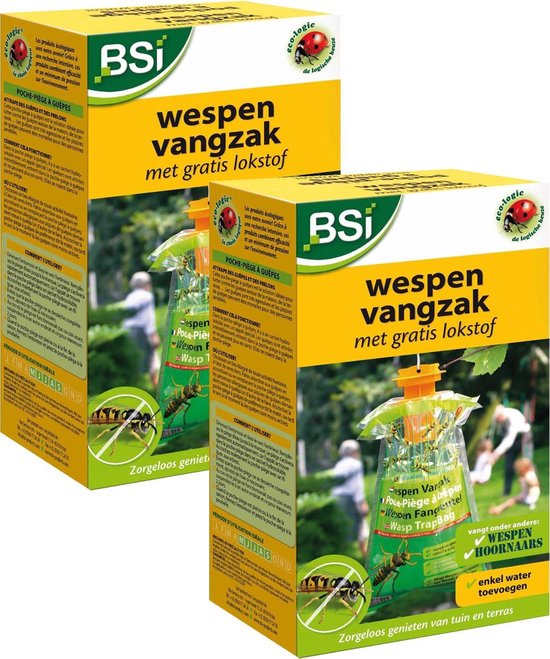 Bsi Wespen Vangzak Met Lokmiddel - Insectenbestrijding - 2 x per stuk