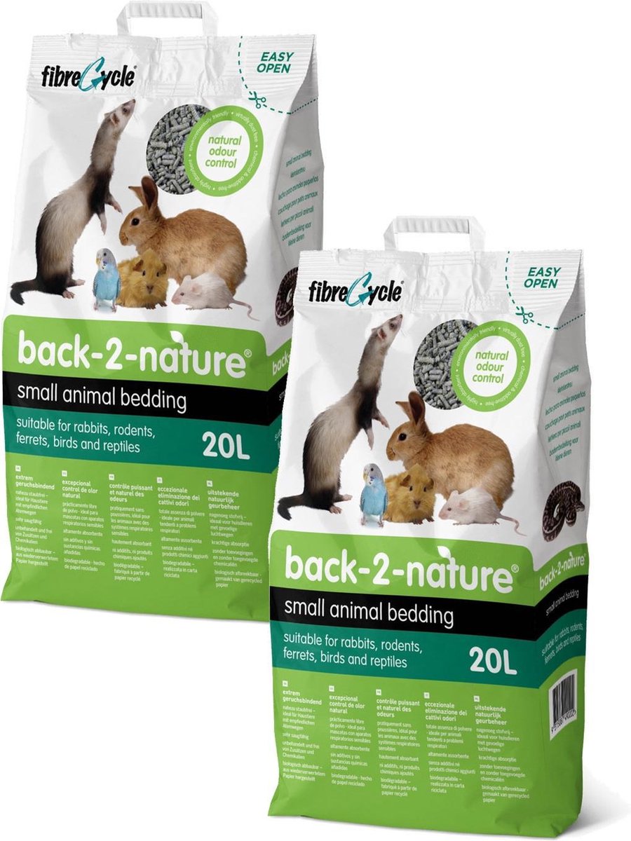 Back-2-Nature Bedding & Litter - Bodembedekking - 2 x 20 l