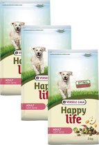 Happy Life Adult Lam - Hondenvoer - 3 x 3 kg