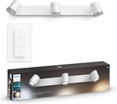 Bol.com Philips Hue Adore Opbouwspot Badkamer - White Ambiance - GU10 - Wit - 3 x 55W - Bluetooth - incl. Dimmer Switch aanbieding