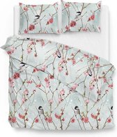 Zo! Home Deni Dekbedovertrek - Flanel - Tweepersoons - 200x200/220 cm - Ice Green