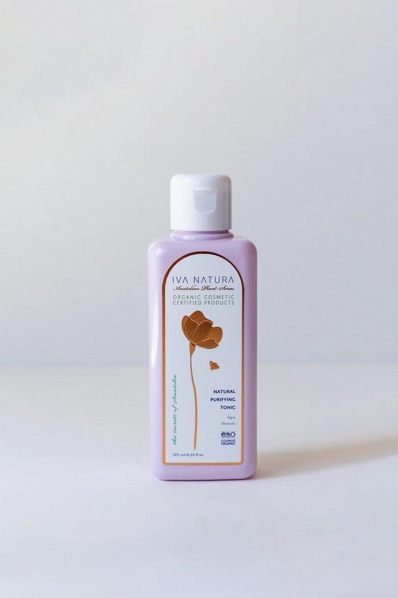 Iva Natura | Natural Purifying Tonic | Gezichtsreiniging tonic | 125 ml | Huidverzorging | % 100 Biologisch | Vegan | Biologische Cosmetische Gecertificeerde Producten