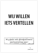 Kraskaart | Wij gaan een geregistreerd partnerschap aan! (Strak)