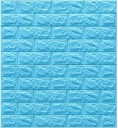 3D Blauwe Plaktegels - Muurstickers Woonkamer - Tegelstickers Slaapkamer - 3D Wandpanelen - Watervaste Muurdecoratie - Zelfklevend Behang - Per 10 Stuks