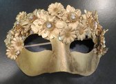Handgemaakt Fantasy masker Gouden bloemen - Uniek