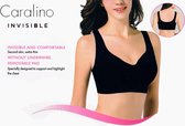 Caralino invisible Naadloze Sportbeha top zwart mt L