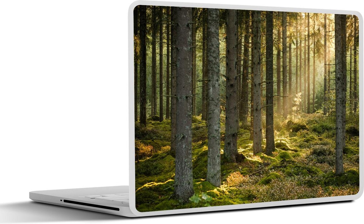 Laptop sticker - 10.1 inch - Bos - Boom - Zon - 25x18cm - Laptopstickers - Laptop skin - Cover