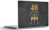 Laptop sticker - 13.3 inch - Huwelijk - Quotes - 40 jaar getrouwd - Spreuken - 31x22,5cm - Laptopstickers - Laptop skin - Cover