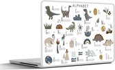 Laptop sticker - 13.3 inch - Kinderkamer - Letters - Dinosaurus - Jongens - Meisjes - Kinderen - 31x22,5cm - Laptopstickers - Laptop skin - Cover