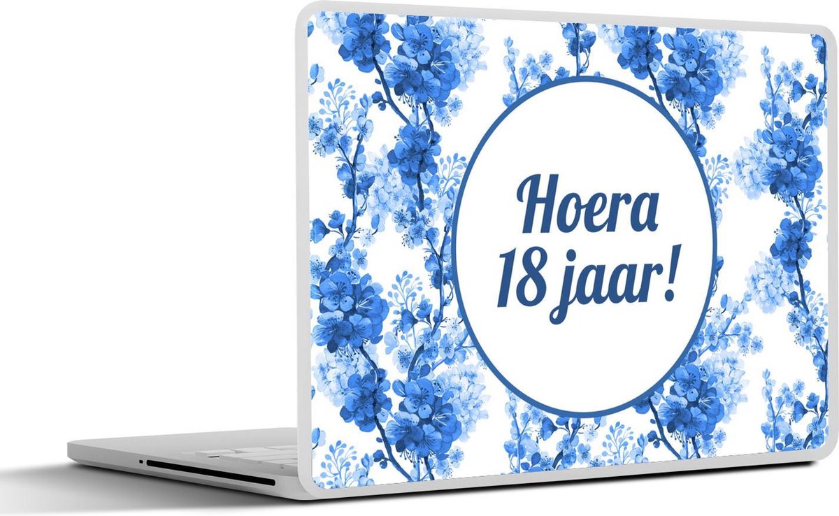Laptop sticker - 10.1 inch - Jubileum - Quote - Bloem - 25x18cm - Laptopstickers - Laptop skin - Cover
