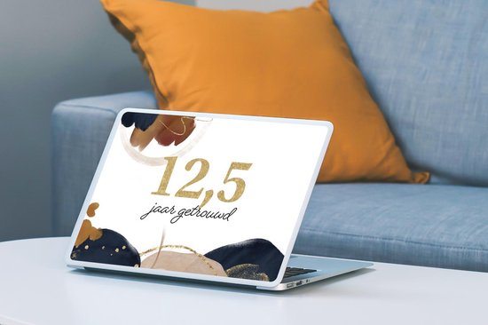 Autocollant pour ordinateur portable - 10,1 pouces - Anniversaire - Citations - 12,5 ans de mariage - Dictons - 25x18cm - Autocollants pour ordinateur portable - Skin pour ordinateur portable - Couverture