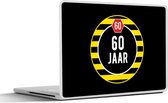 Laptop sticker - 10.1 inch - Verjaardag - 60 Jaar - Decoratie - 25x18cm - Laptopstickers - Laptop skin - Cover