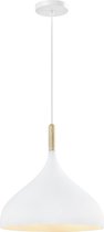 QUVIO Hanglamp Scandinavisch - Lampen - Plafondlamp - Verlichting - Verlichting plafondlampen - Keukenverlichting - Lamp - Bolvormig - E27 Fitting - Voor binnen - Met 1 lichtpunt - Hout - Alu