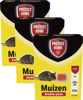 Protect Home Broditec Pasta Tegen Muizen - Ongediertebestrijding - 3 x 5x10 g