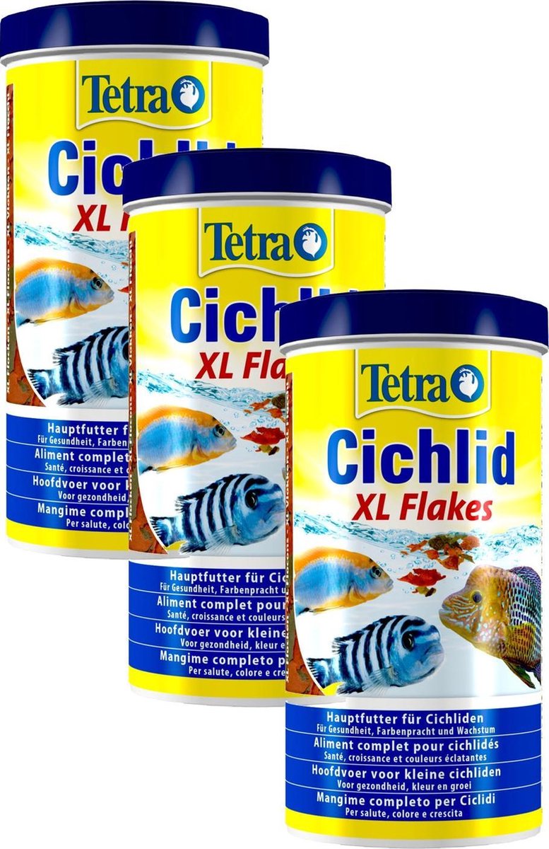 Tetra Cichlid Xl Flakes - Vissenvoer - 3 x 1 l