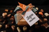 Chocolade cadeau - Doosje Belgische pralines "Liefste mama" 1 kg - Ambachtelijk vervaardigde bonbons - Chocolade geschenkset