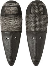 J-Line Masker Schelp Poly Zwart/Bruin Assortiment Van 2