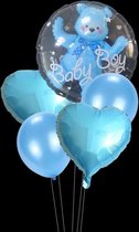 Babyshower-geboorte Set 5 Baby ballonnen Beer - thema ballonnen blauw