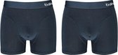 BAMBOO Boxershorts Navy 2 stuks in een verpakking by Apollo