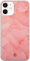 iPhone 12 hoesje siliconen - Marmer roze | Apple iPhone 12 case |