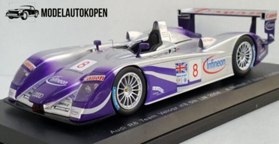 Audi R8 5th Le Mans 2004 #8 – Spark 1/18 S1804 – Miniature Collection état Neuf