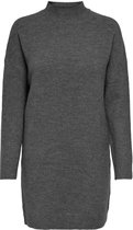 Jacqueline de Yong Trui Jdyziza L/s Dress Knt 15237404 Dark Grey Melange Dames Maat - M