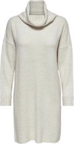 Jacqueline de Yong Trui Jdytyra L/s Rollneck Dress Knt 15234105 Oatmeal/melange Dames Maat - XS