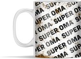 Mok - Cadeau voor vrouw - Super oma - Vintage - 350 ml - Beker