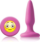 Nsnovelties – Siliconen Buttplug met Emoji Stop OMG Hoogwaardig Afgewerkt – 9 cm – Roze