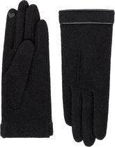 Roeckl Piping & Touch Wollen Dames Handschoenen Maat 7,5 (One Size) - Zwart