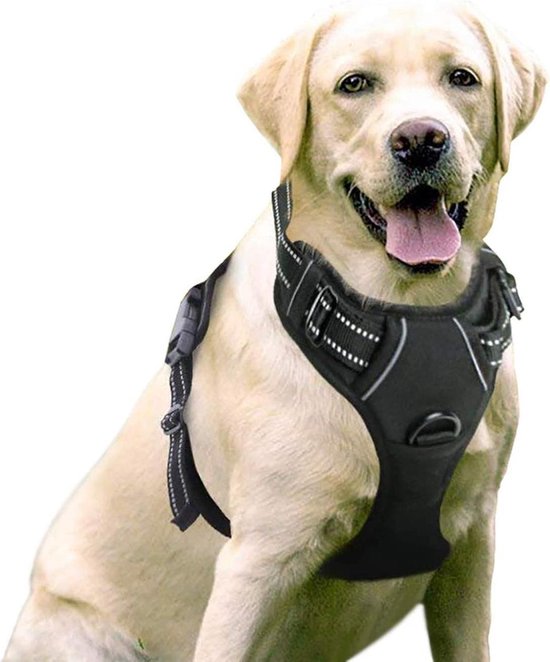 Hondentuigje - voor kleine honden - Zwart - maat S - No pull - Anti trek  -... | bol.com