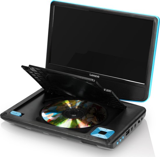 Lenco DVP-910BU - Portable DVD-speler met batterij - 9 inch - Blauw — afbeelding 5