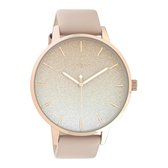 OOZOO Timepieces - Rosé gouden horloge met grijs roze leren band - C10831 - Ø48