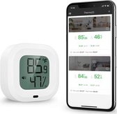 YUCONN Hygrometer Bluetooth - Temperatuurmeter binnen en buiten - Weerstation Draadloos - Luchtvochtigheidsmeter binnen en buiten - Digitaal gratis app