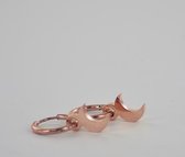 Oorring hanger maan - rose goud