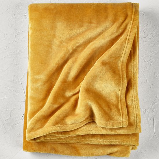 Couverture polaire De Witte Lietaer Snuggly Golden Yellow - 150 x 200 cm - Jaune