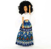 Little Melanin "Salma" Bruine Barbie / Donkere Barbie Meisje Afrikaanse Kleding