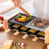 Cecotec - Grillplaat - Bakplaat - Cheese&Grill 8400 Wood - MixGrill - 1200 W - Thermostaat - Anti-aanbak - Ledlamp