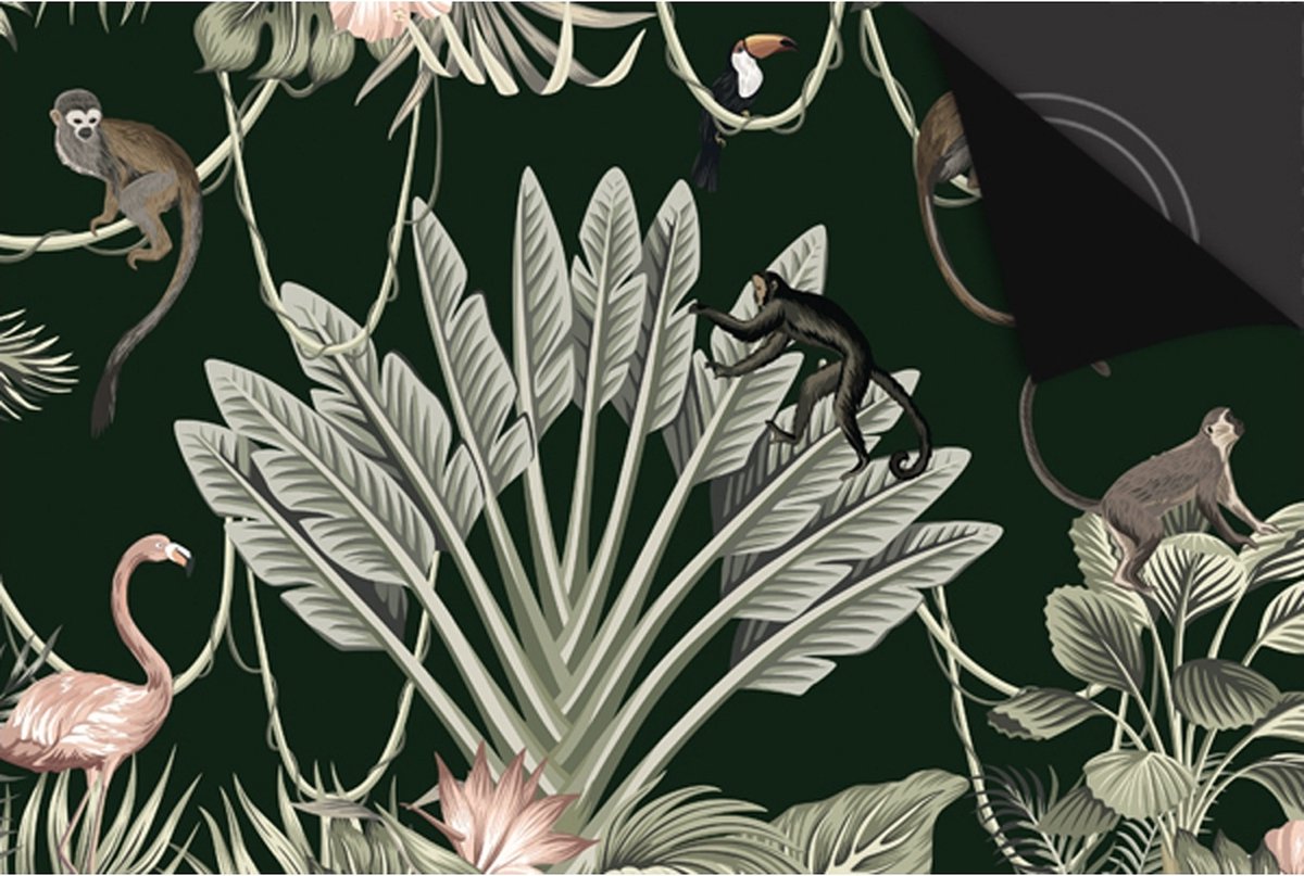 Inductie Beschermer Jungle Apen print Exclusief 83x51,5cm